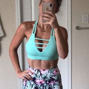 Zyia Turquoise Grid Bra MEDIUM